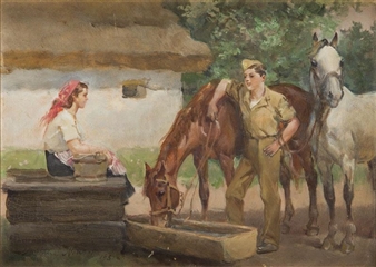 At the Well - Jan Marian Nowicki