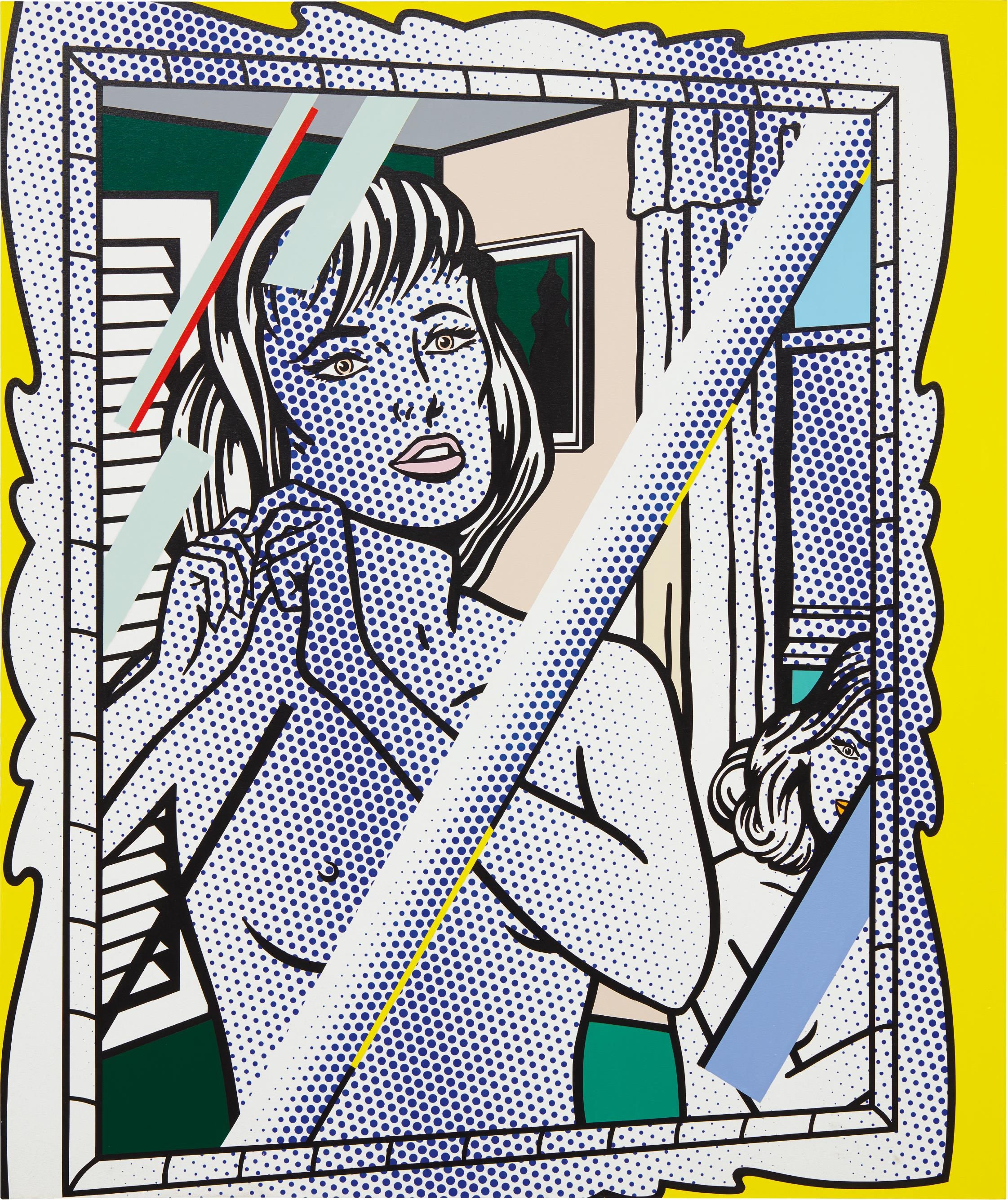 Artwork by Roy Lichtenstein, Nudes in Mirror, Made of oil and Magna on canvas