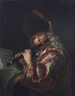 A flute player - Johann Conrad Eichler