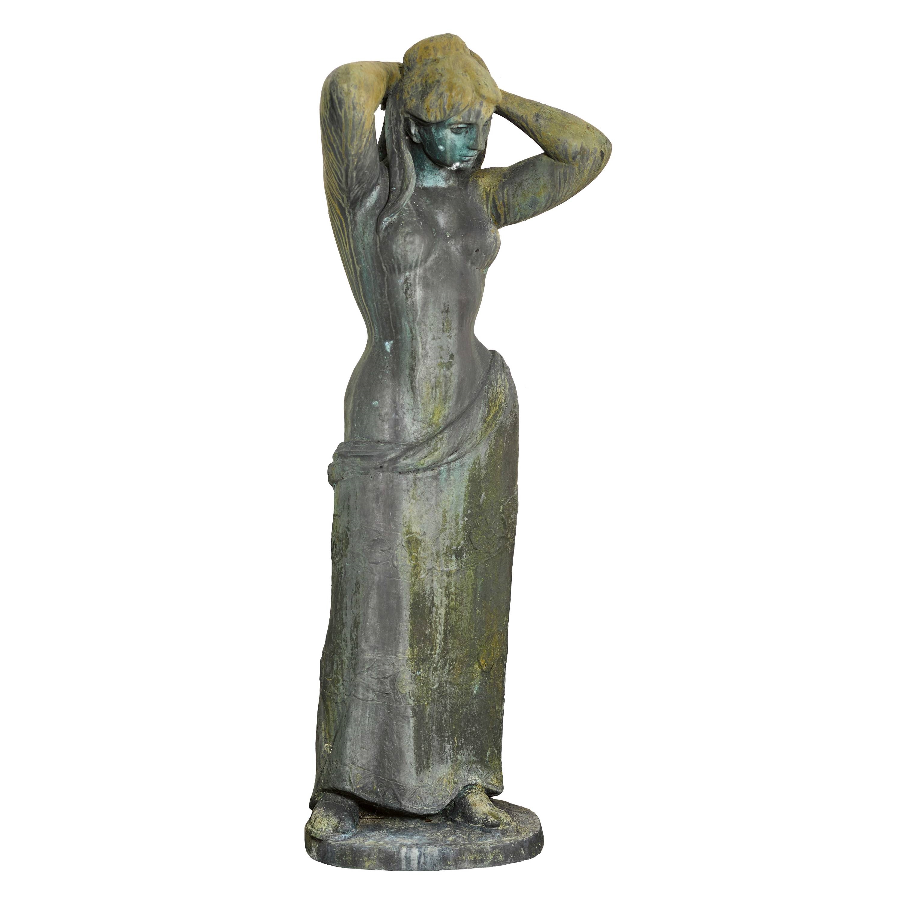 Artwork by Eduard Spörri, Kämmende, Made of bronze