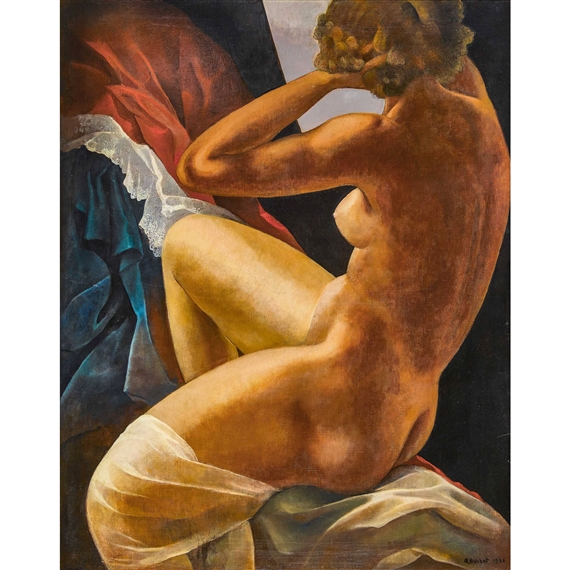 Nu assis by Gustave Buchet, 1936