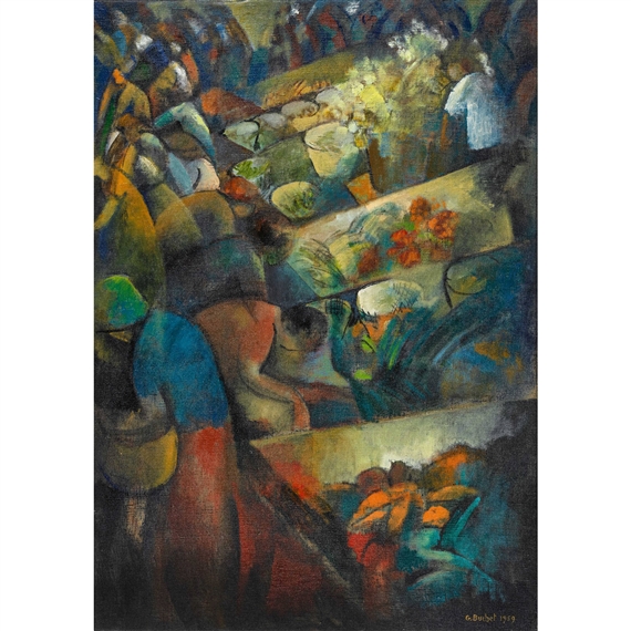 Le marché by Gustave Buchet, 1959