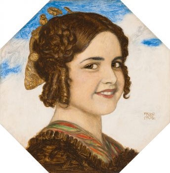 Artwork by Franz von Stuck, Mary, die Tochter des Künstlers, Made of oil on wood