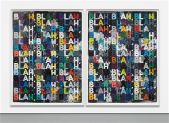 Diptych: Blah, Blah, Blah - Mel Bochner