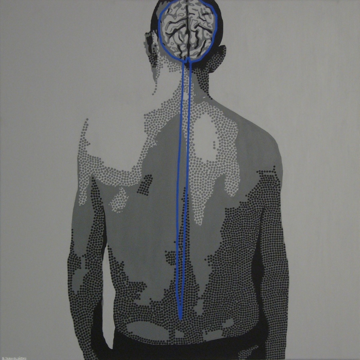 Artwork by Bartek Jarmoliński, Cerebrum, Made of acrylic on canvas