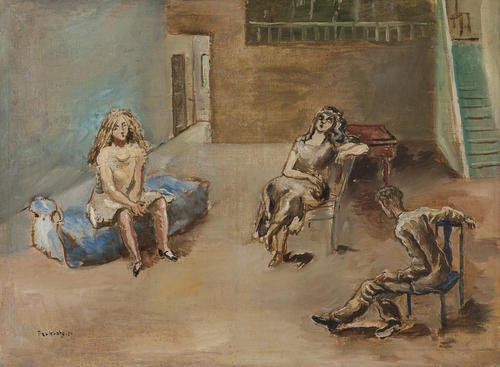 En Teaterscene by Per Krohg, 1924