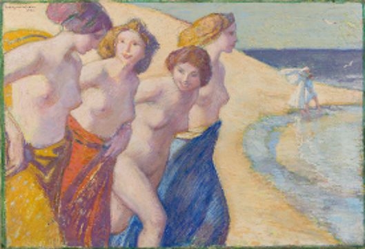 Frauen am Meer by Ludwig von Hofmann, 1908
