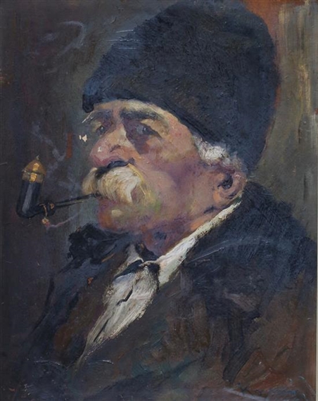 Dimitri Semakov | Man smoking a pipe | MutualArt