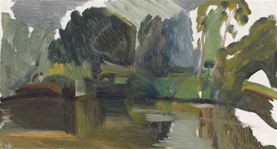 Old Lock Gates at Tumble Bay by Ivon Hitchens, circa 1950