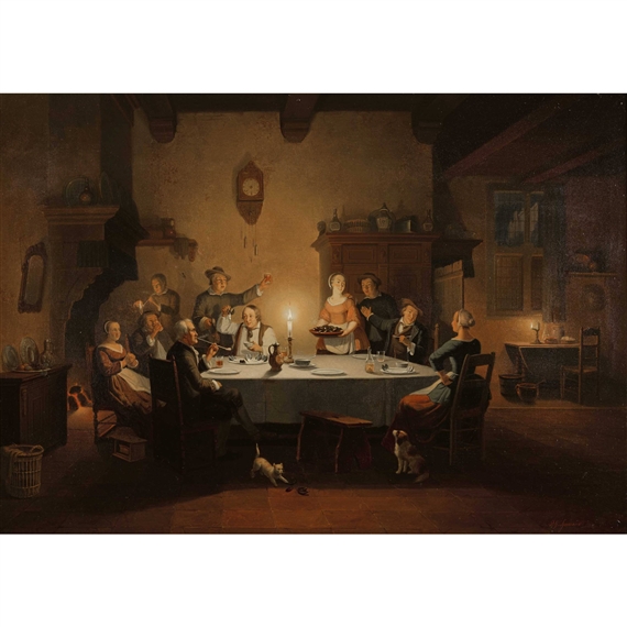 Das Miesmuschelessen by Pieter Geerard Sjamaar