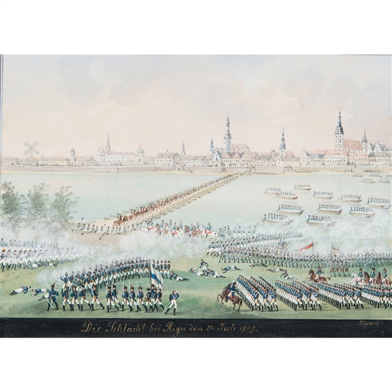 Balthasar Wigand LA BATAILLE DE RIGA LE 24 JUILLET 1809 MutualArt