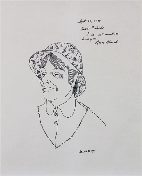 Dear Friends, I do Not Want to Leave You Love, Blanche by Ruth Asawa, 1987