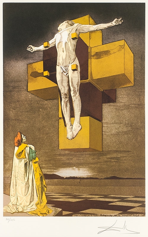 Crucifixion (Corpus Hypercubus) by Salvador Dalí