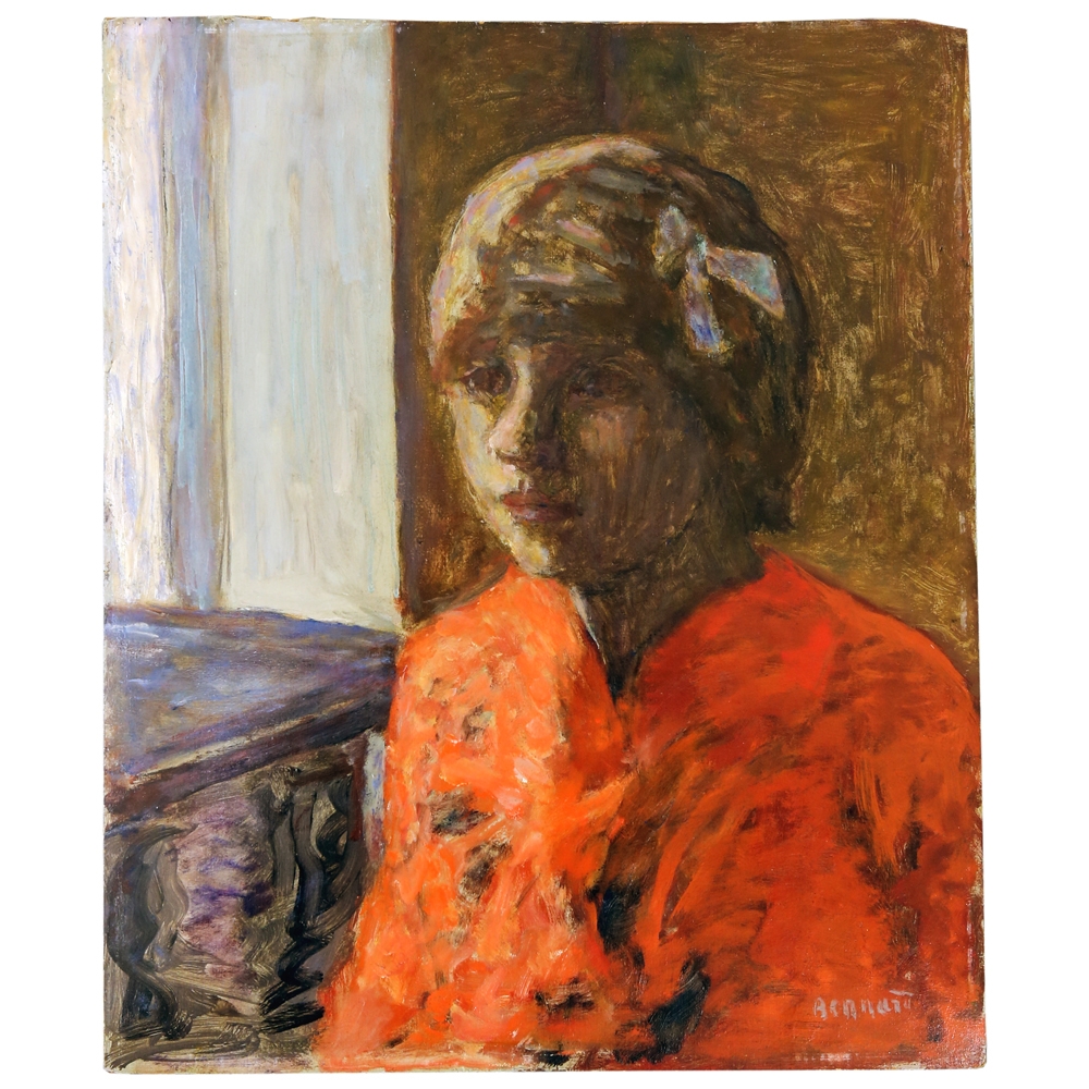 Pierre Bonnard MARTHE BONNARD EN CORSAGE ROUGE / MARTHE BONNARD IN