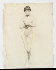 A study of a male model and two studies of female models