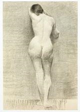 Back turned female model