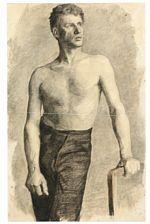 Study of a male model in pants (Rickard Krause)