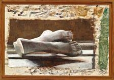 Study of a pair of crossed feet by Marie Krøyer