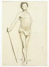 Studies of a female and a male model