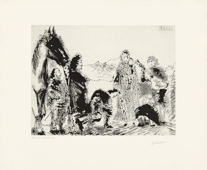 Pablo Picasso | Variation sur le thème de Don Quichotte et Dulcinée ...