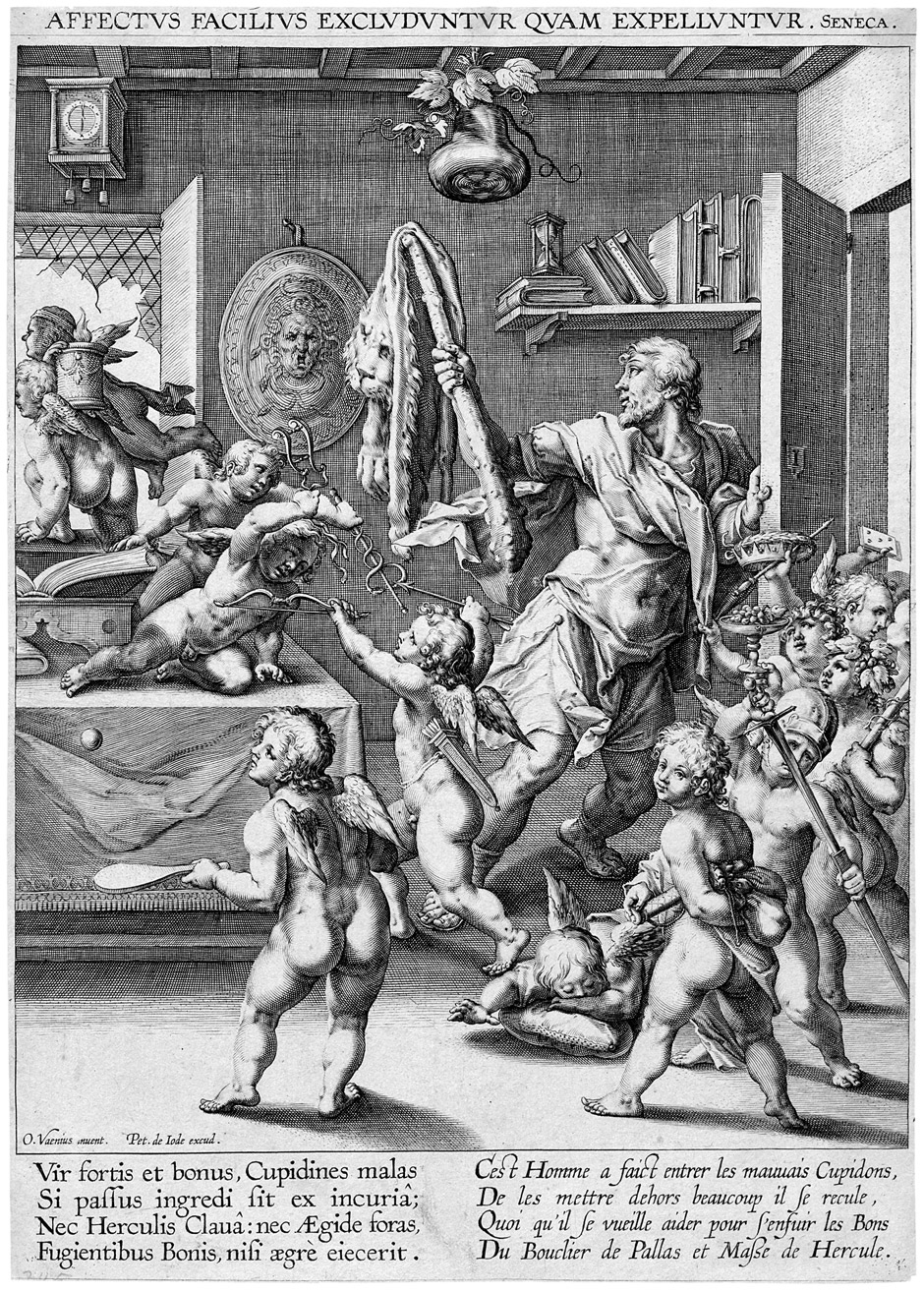 Artwork by Otto van Veen, Die guten und die schlechten Leidenschaften, Made of copper engraving