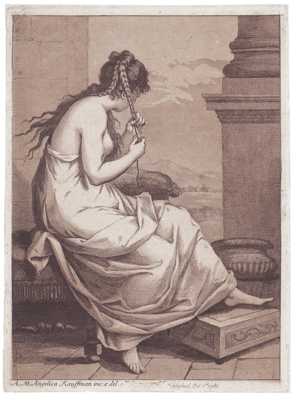 Die Zopfflechterin by Angelica Kauffmann, 1765