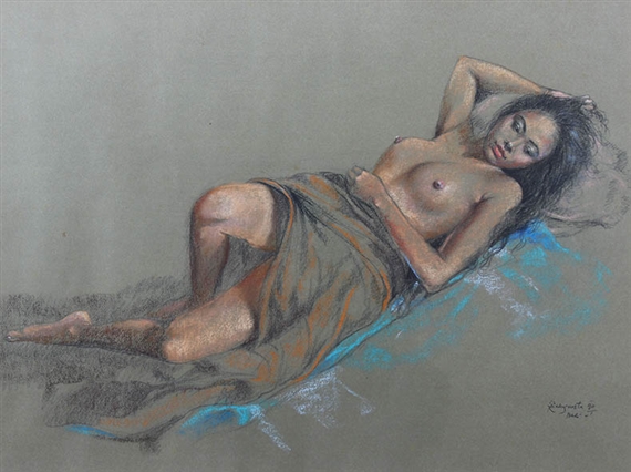 Reclining Nude by Raka Suasta, 1990