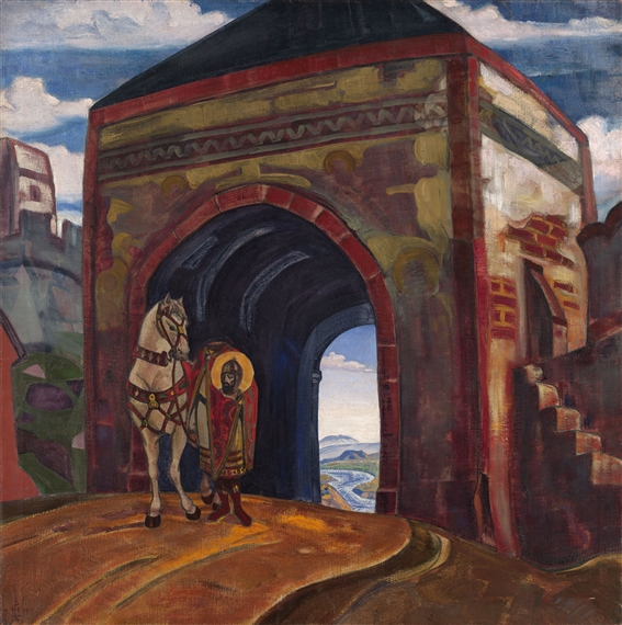 St Mercurius of Smolensk by Nicholas Roerich, 1919