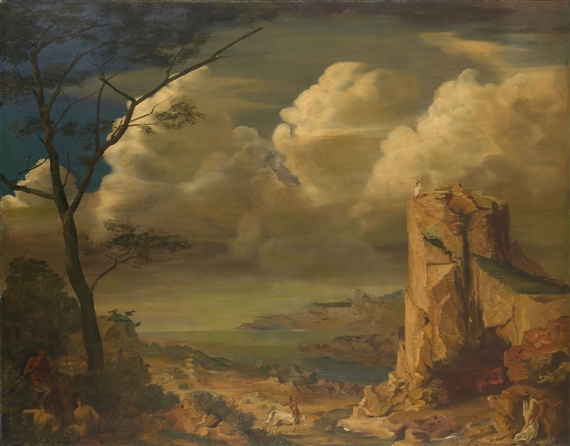 Mythological Landscape by Aleksandr Yevgeniyevich Yakovlev, 1928