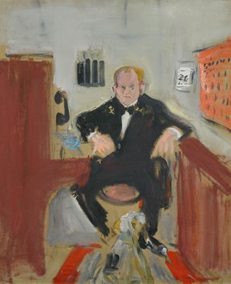 Concierge of the Salinenhotel in Rheinfelden by Willy Leopold Guggenheim Varlin, 1952