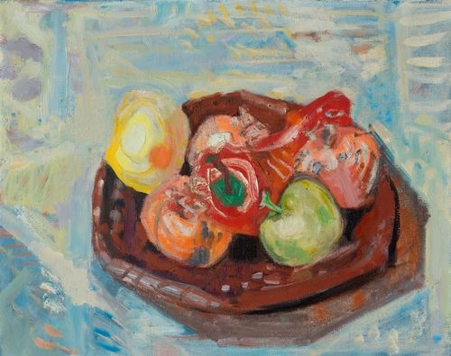 Teller mit Früchten by Max Gubler, 1953