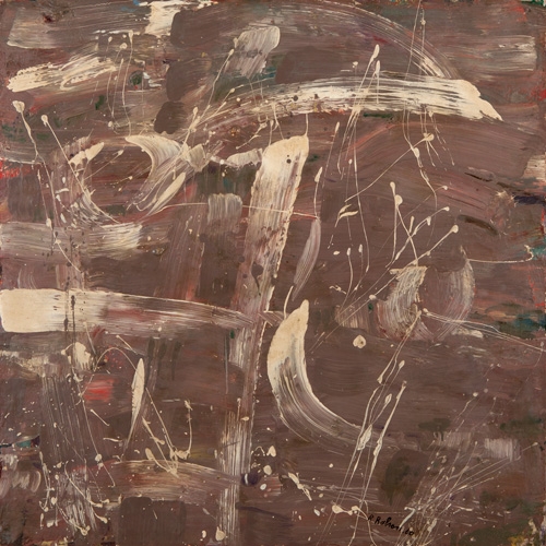 Artwork by Ralph Balson, RED LANDSCAPE, Made of Oil on board