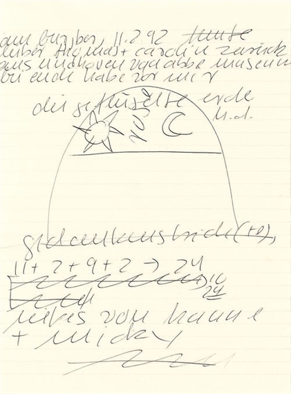 Untitled by Hanne Darboven, 1992