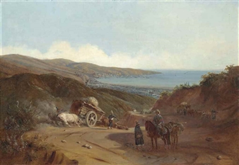 Valparaíso from the Santiago road - Johann Moritz Rugendas