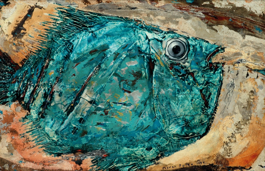 Artwork by Gusti Agung Mangu Putra, Ikan, Made of Oil on canvas