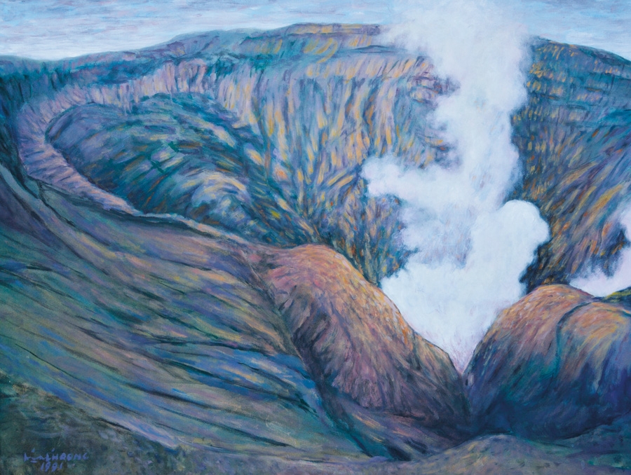 Artwork by Choong Kam Kow, Mount Aso, Made of Acrylic on canvas