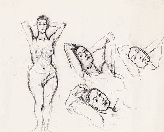Standing Nude and Studies by Herbert Boeckl, circa 1958 - 1959