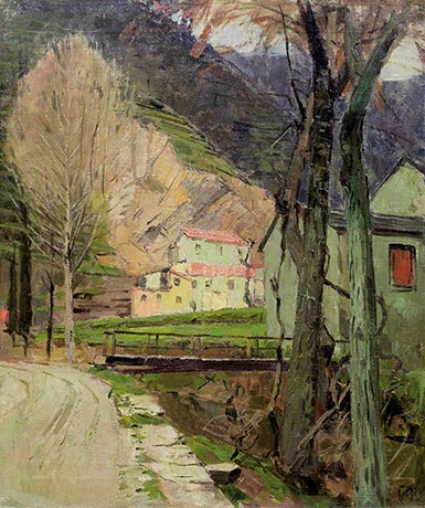 Artwork by Carl Moll, Motif from Italy - Rapallo, Made of oil on canvas