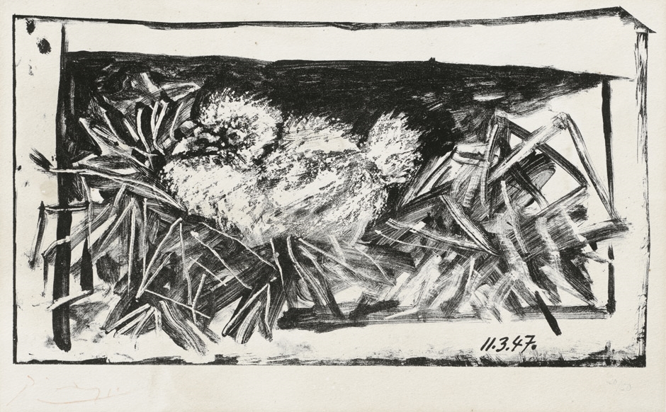 Pigeonneau dans son nid by Pablo Picasso, 1947