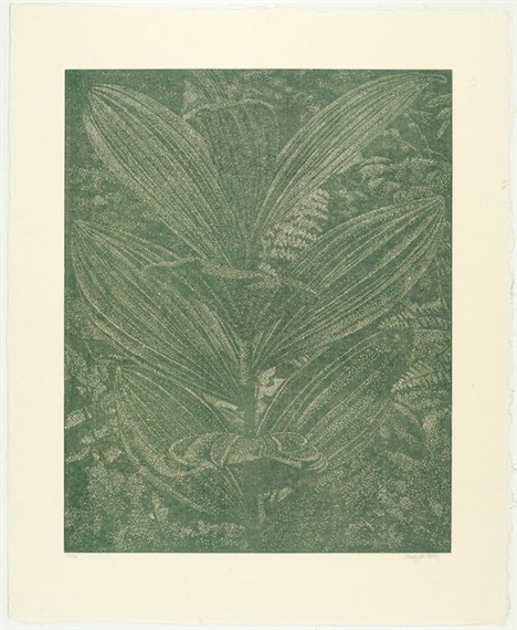 Gelber Enzian (Olive) by Franz Gertsch, 2003