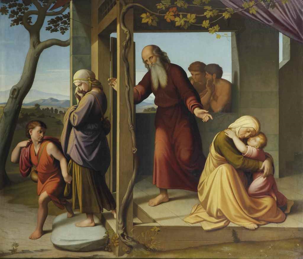Artwork by Johann Friedrich Overbeck, The Banishment of Hagar, Made of oil on canvas