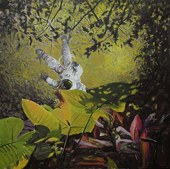 J.A. González de la Calle: Paisaje con figuras - Galería Estampa