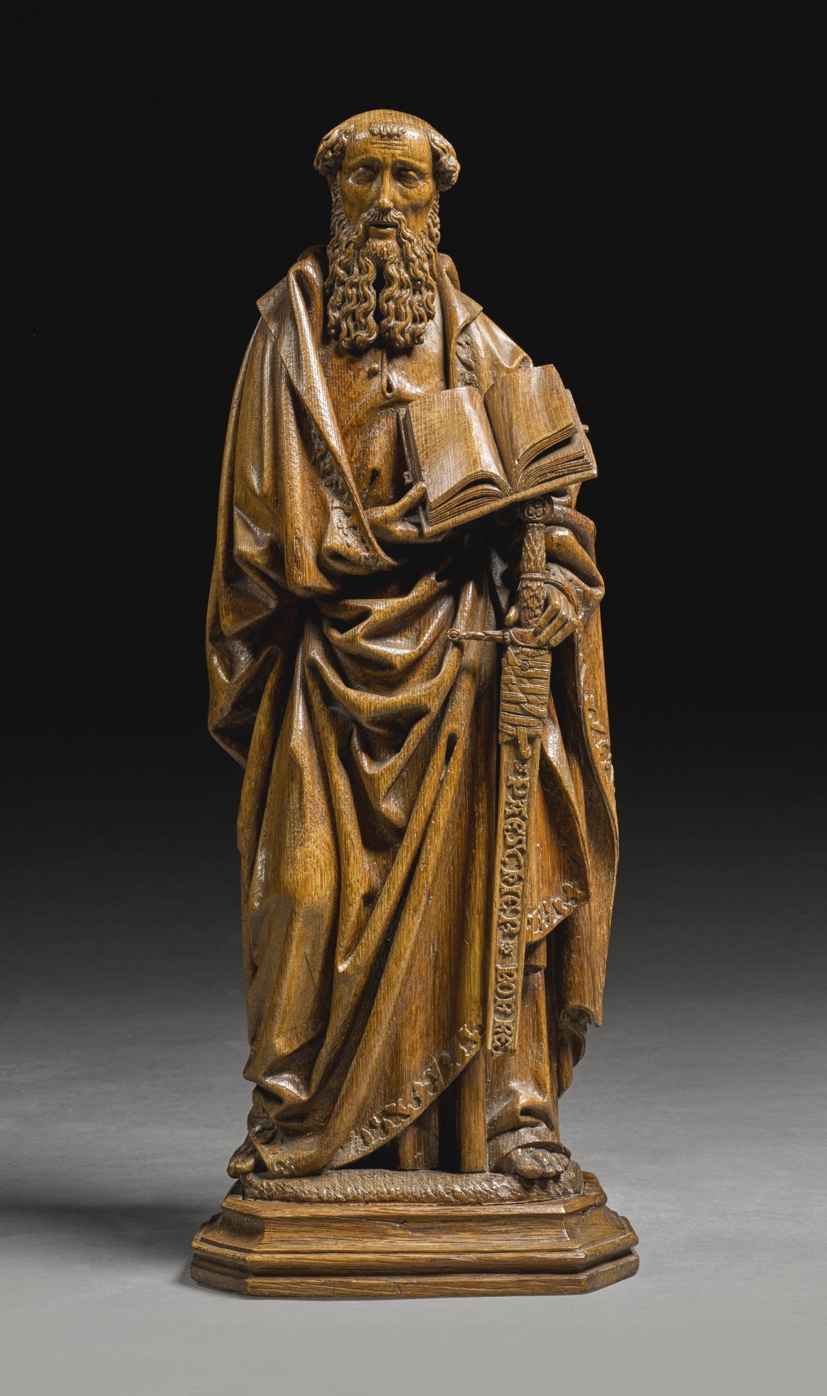 Artwork by Passchier Borreman, Saint Paul, Made of oak on a later wood base