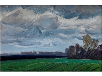 Winter clouds over heathland - Aleksey Motorin