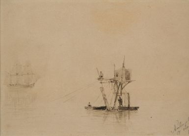 Cabane de pêcheur sur le Bosphore by Ivan Aivazovsky, 17 may 1889