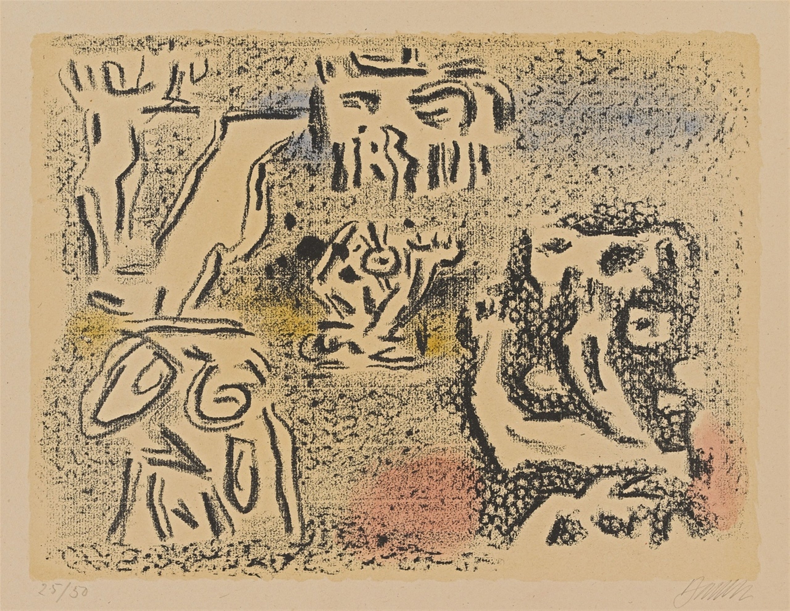 Artwork by Willi Baumeister, Portfolio of 10 Works: Graphische Figurationen, Made of lithographs on firm paper