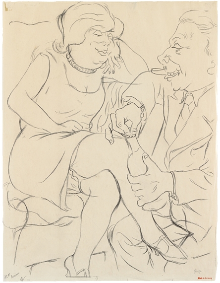 Die letzte Flasche by George Grosz, Circa 1925-1927