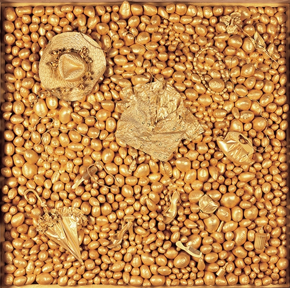 Parasol I Left in the Field by Yayoi Kusama, 1997