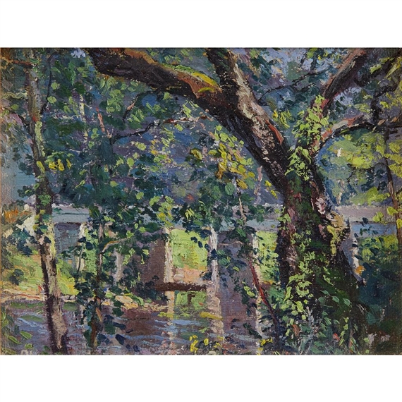 NESHAMINY BRIDGE: RUSHLAND by Roy Cleveland Nuse, 1954