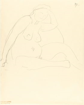 Sitzender weiblicher Akt by Alexej von Jawlensky, 1910